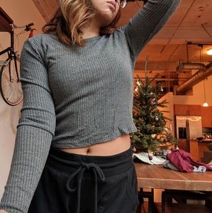 Grey Crop Top